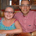 Disneyland day 1 - Marina and Derek at Bubba Gump's