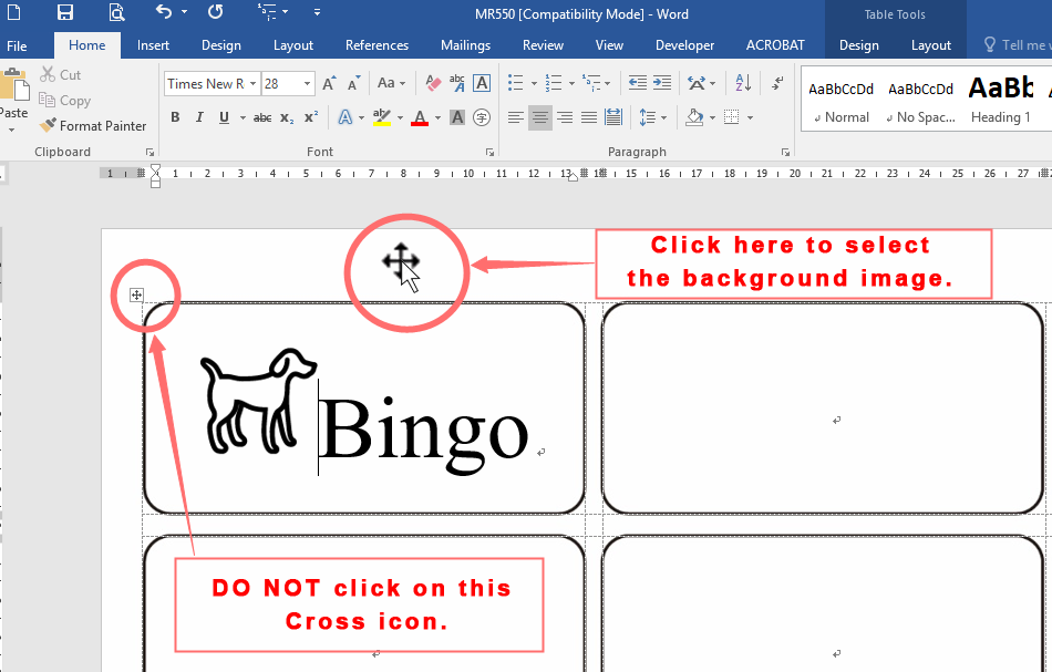 How to Delete the Background Label Outline Image in MS Word ...