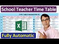 School Teacher Time Table