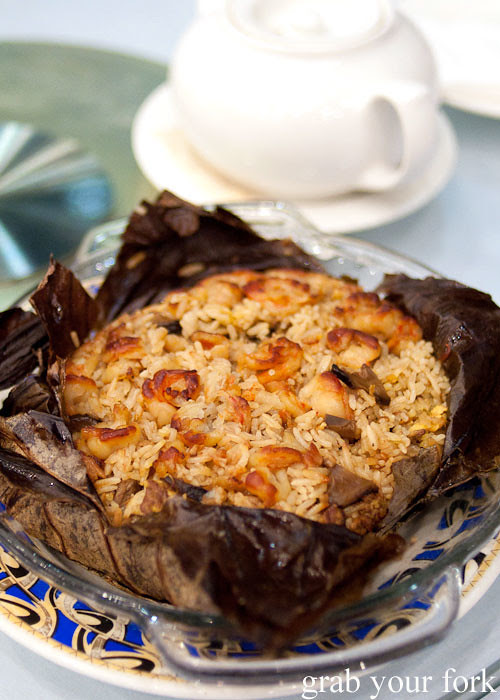 fried rice in lotus leaf kam fook bondi junction