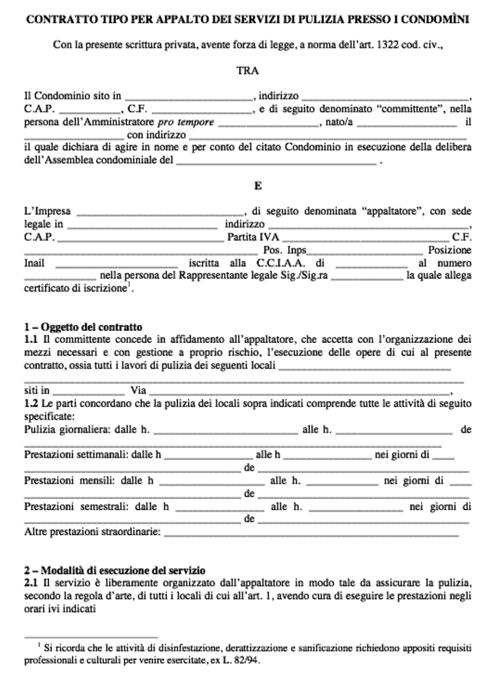 Lettera recesso contratto di lavoro