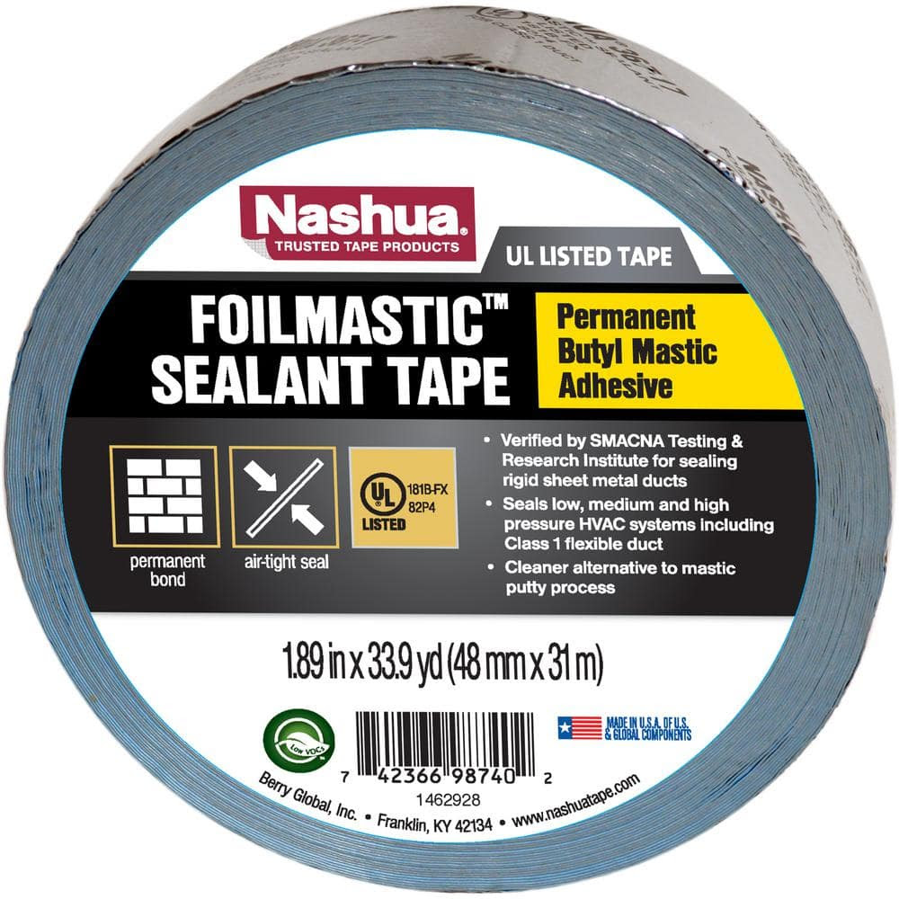 Nashua Tape 1.89 in. x 33.9 yd. Foil Mastic Sealant Tape ...
