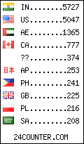 visitors by country counter