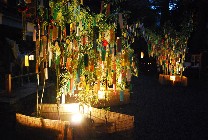 京都の四季 貴船神社 七夕笹飾りライトアップ 京都を歩くアルバム