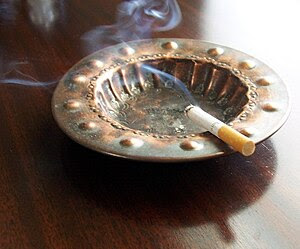 Lit cigarette