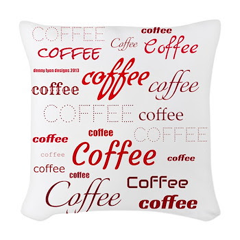 Magic Coffee Fonts Woven Throw Pillow