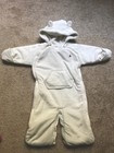 Baby Gap 3-6 Month Baby Bunting Warm Winter Cozy White Suit