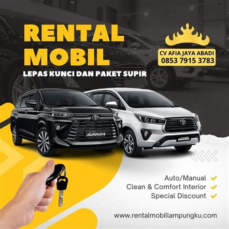 rental mobil bandar lampung paket supir rb lepas kunci