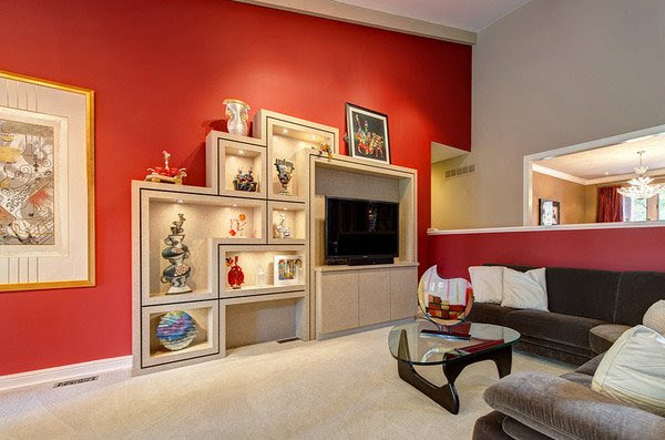 15 Pretty Accent Walls in the Living Room | Home Design Lover