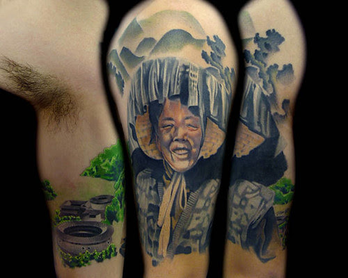 Hakka Chinese Tattoo Half Sleeve. This is a composite of my Hakka Chinese 