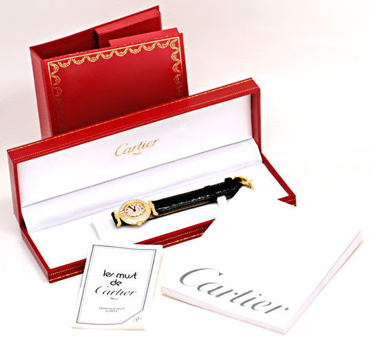 Originalfoto CARTIER COLISEE DIAMANTGEHÄUSE DAMEN-ARMBANDUHR