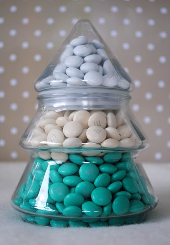 Candy filled Christmas tree jar
