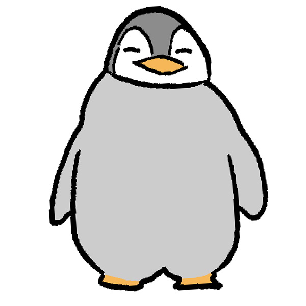 ペンギンヒナ１のイラスト かわいいフリー素材が無料のイラストレイン