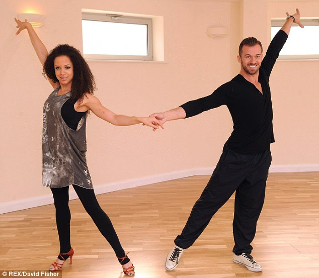 Focused: Natalie Gumede is being put through her paces by professional partner Artem Chigvintsev