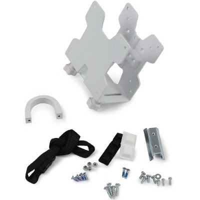 Ergotron 80-107-216 Thin Client Mount - Mounting kit ( CPU holder mounting hardware strap mounting pads ) for personal computer - white - pole mount under-t