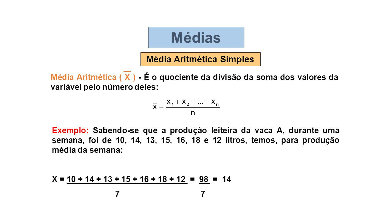 Resultado de imagem para média aritmética simples