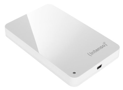 Intenso Memory Station 500GB externe Festplatte (6,4 cm (2,5 Zoll), USB-Y Kabel) weiß
