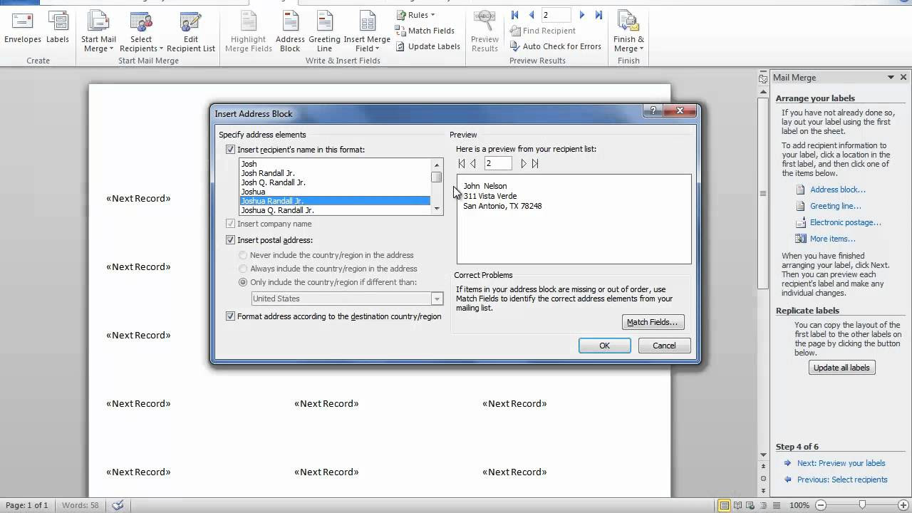 How To Make Labels Using Word and Excel - YouTube