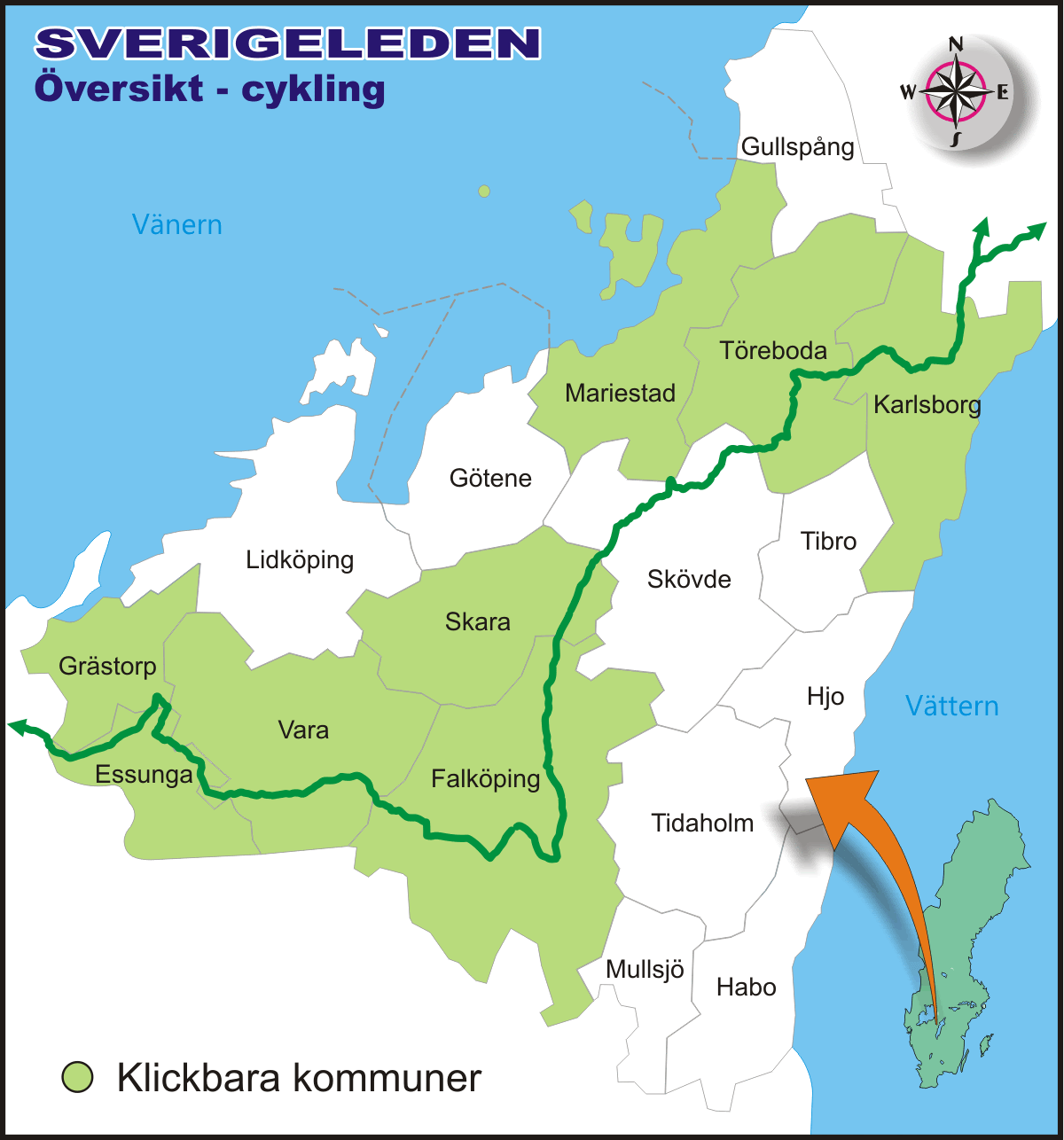 Sverigeleden - cykling - Skaraborg