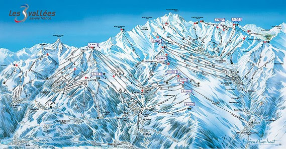 The Three Valleys piste map