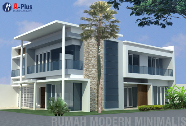Desain Fasad Rumah 2 Lantai Modern Tropis - Desain Rumah