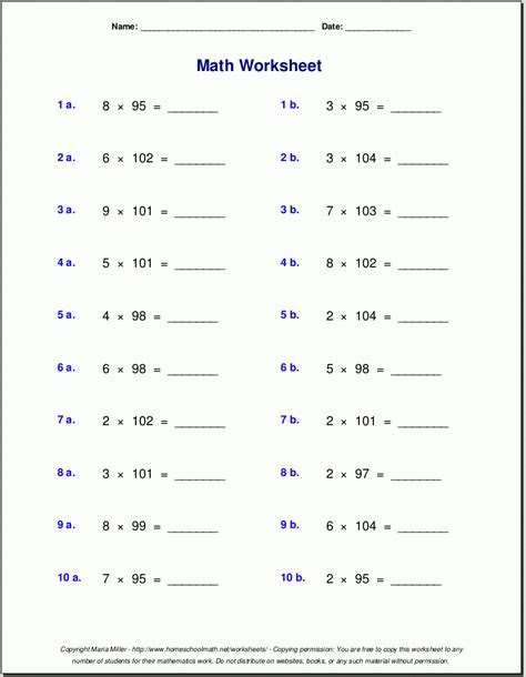 The secret to becoming a math nerd lies in the practice offered by our printable 5th grade math worksheets featuring exercises like using the order of . free printable multiplication worksheets for 5th grade free printable