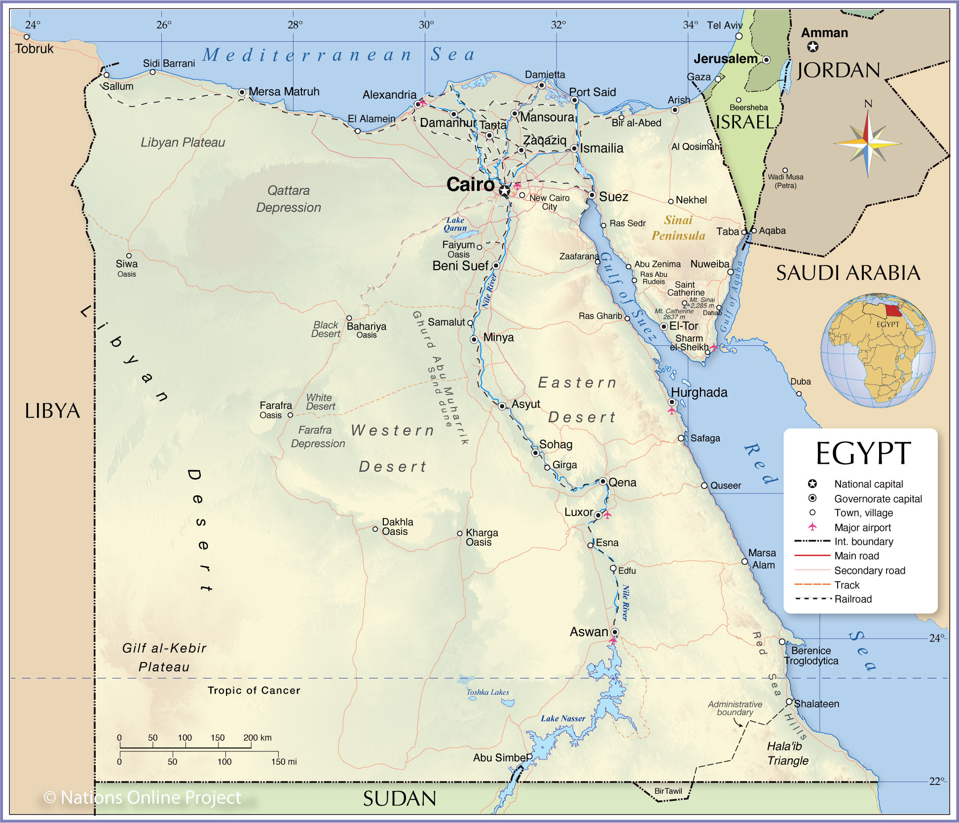 Map Egypt