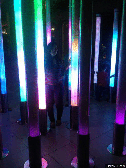 more fun with lights on Make A Gif