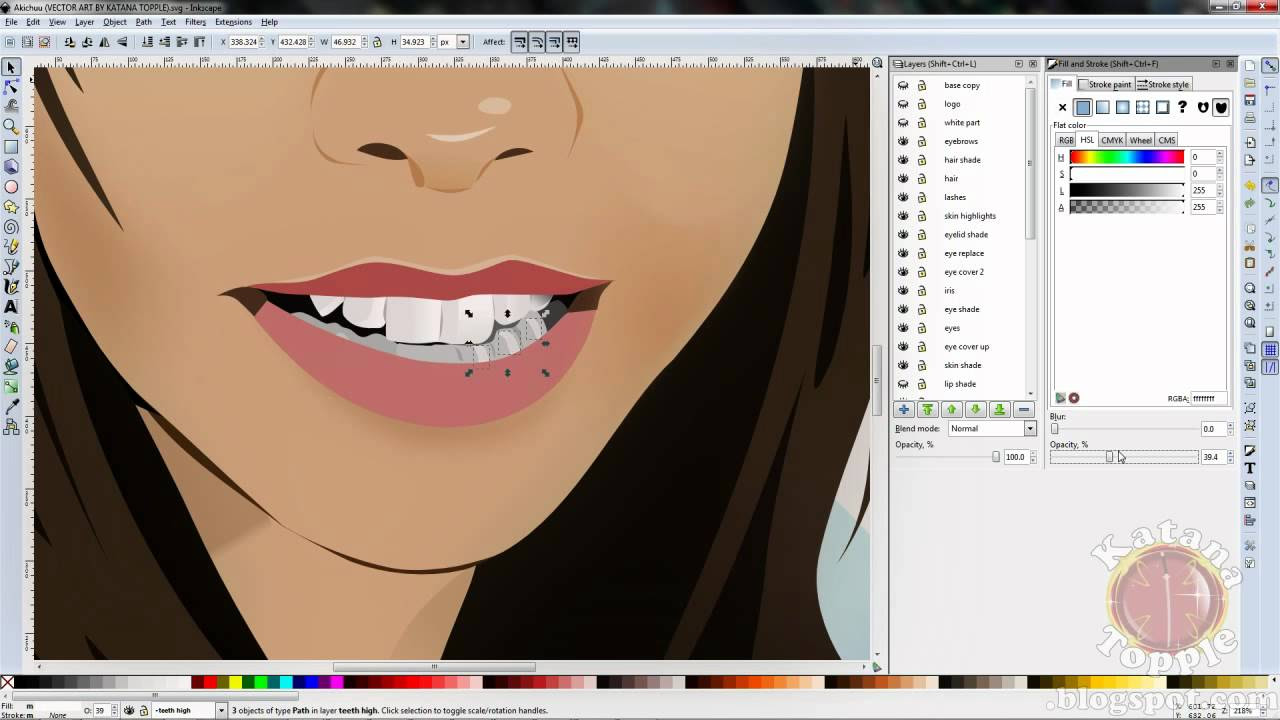 Download Inkscape Vector Art Time Lapse Face Portrait Speed Drawing Akichuu - YouTube