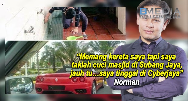 Viral Lelaki 'Kaya' Cuci Masjid, Pemilik Kereta Ferrari Buka Mulut