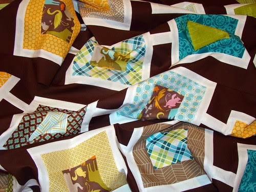 Sanctuary Squares baby quilt top