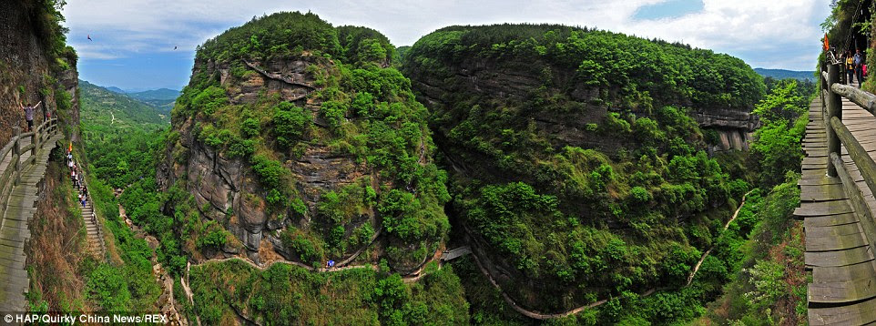 A maze of different footpaths traverse the mountain, winding in and out of the cliff faces and offering amazing views of the surroundings