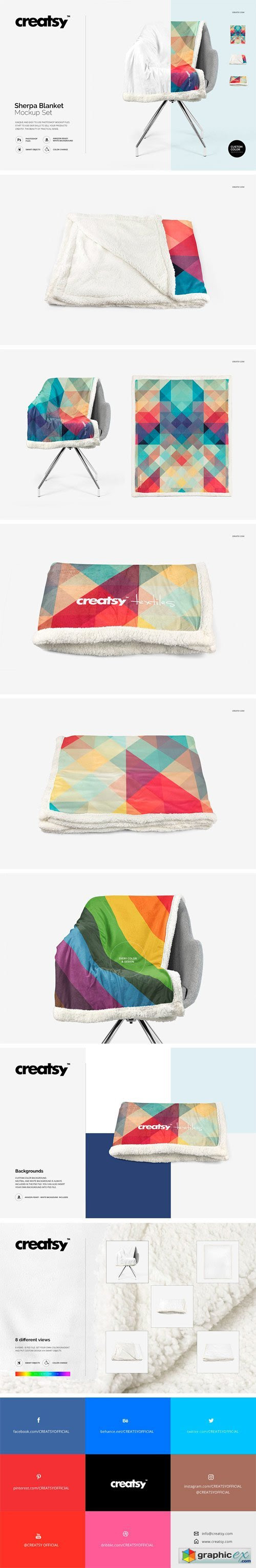 Download Sherpa Blanket Mockup Set » Free Download Vector Stock Image Photoshop Icon