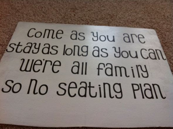 I stuck the letters on and then painted No seating chart wedding brown 