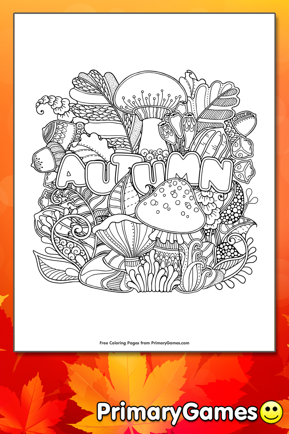 Autumn Coloring Page | Printable Fall Coloring eBook ...