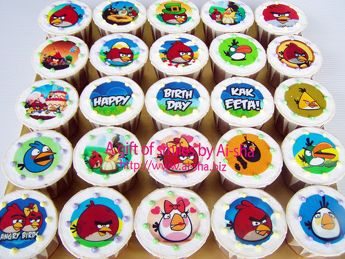 Birthday Cupcakes Edible Image Angry Birds 