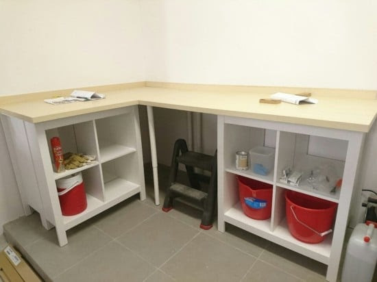 Garage workbench - corner