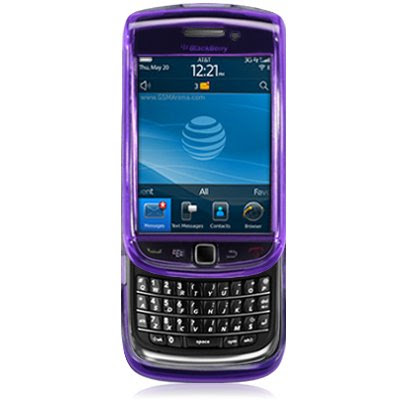 Blackberry Torch on Blackberry Torch 9800 Gel Case   Purple  With Screen Protector   Car