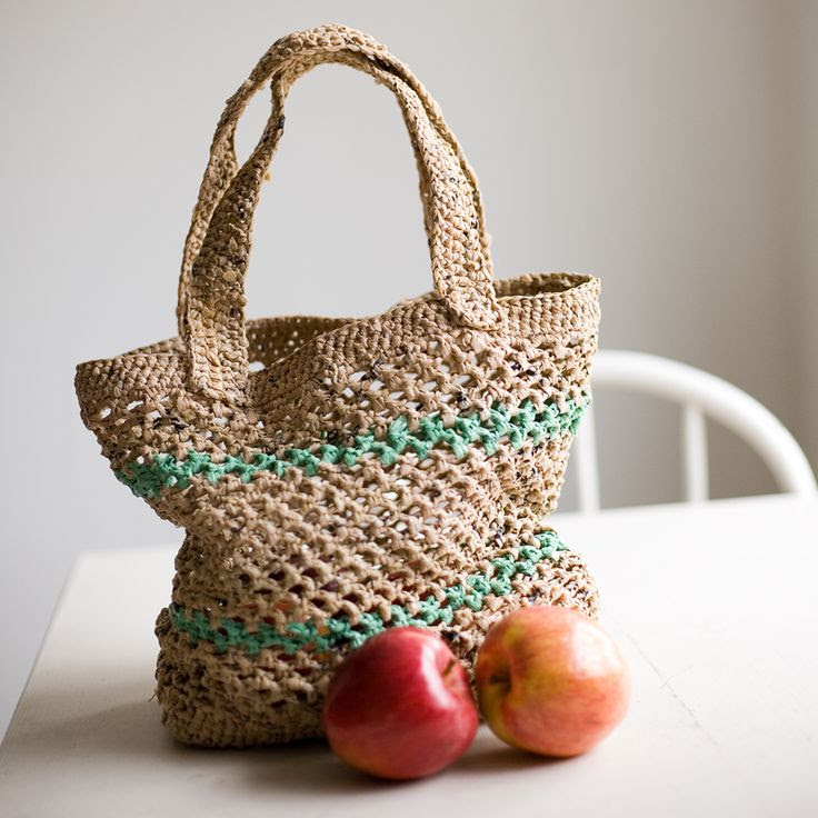 How to make plarn for crochet or knitting ~ plastic bag yarn
