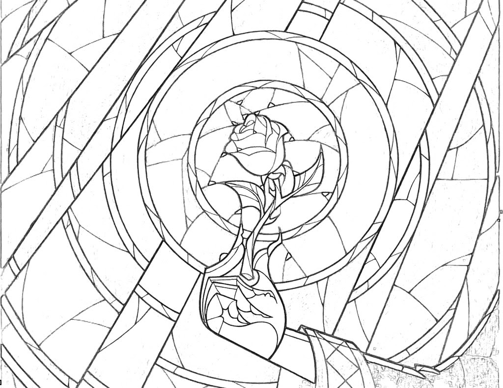 Beauty And The Beast Rose Coloring Pages At Getdrawings Free Download