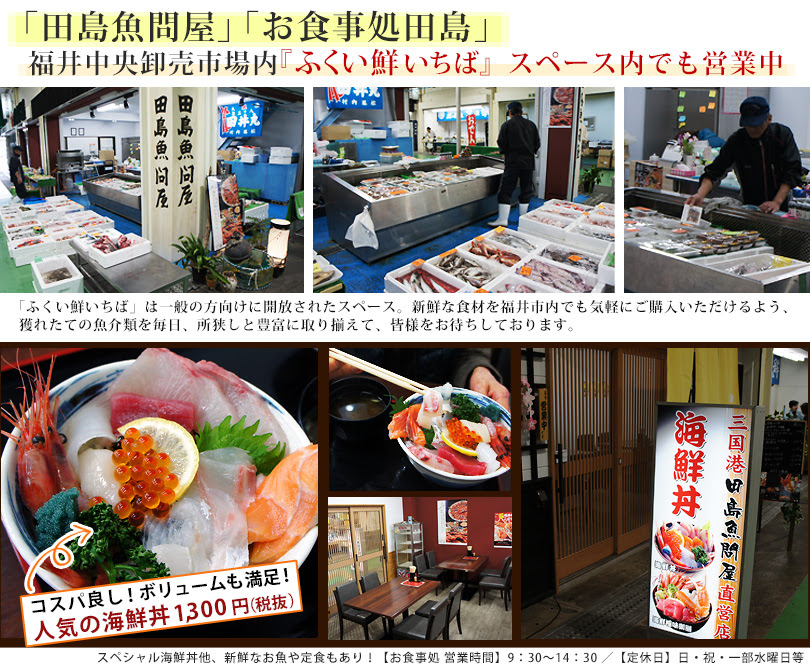 田島魚問屋 宮内庁御用達 福井県三国より越前がに 甘エビ 水産加工品 新鮮な海の幸を産地直送