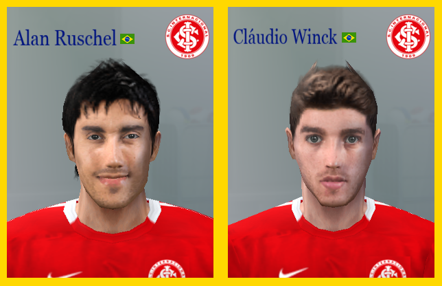 Face Alan Ruschel e Cláudio Winck (Internacional) ~ Pes ...