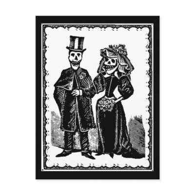 Skeleton Couple - Postcard
