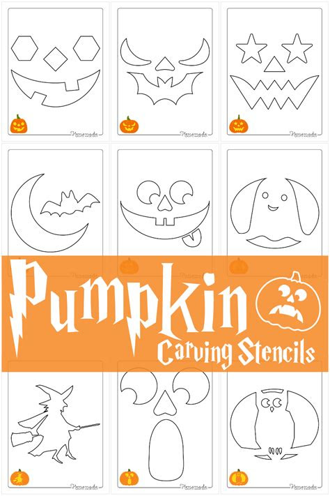  free printable pumpkin carving stencils templates for halloween