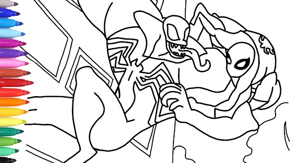 Venom Spiderman Coloring Page / Spiderman And Venom Coloring Pages Free - Coloring Home / Venom coloring pages for boys.