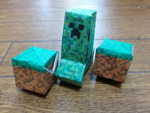 Minecraftよりクリーパーの折り方 折り図付き アトリエせんちょー