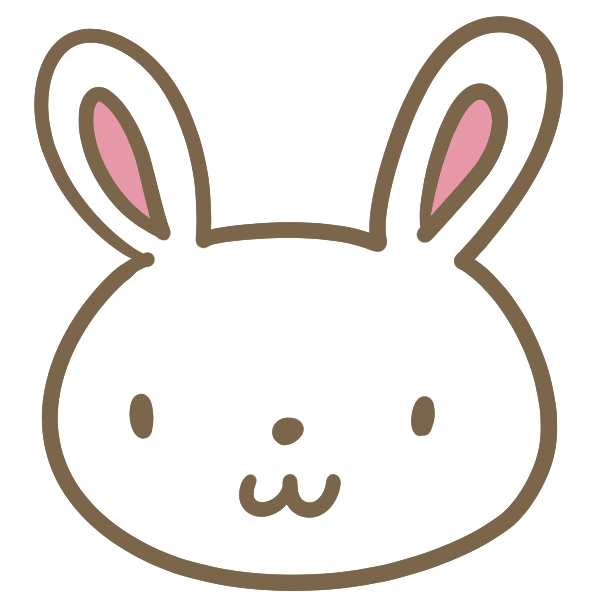 ウサギの顔 白 のイラスト かわいいフリー素材が無料のイラストレイン