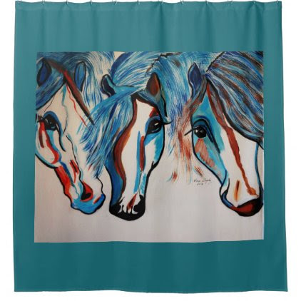 3 AMIGOS HORSES SHOWER CURTAIN