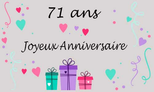 Carte Anniversaire 71 Ans Virtuelle Gratuite A Imprimer Page 8 De 14
