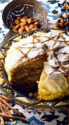Pastilla, or sweet pigeon pie